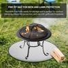 Outdoor Fireproof Mat Heat-Resistant Flame Retardant Anti-slip Deck Patio Lawn Camping Stove BBQ Grill Firepit Aluminum Foil Rug Fireplace Hearth Pad