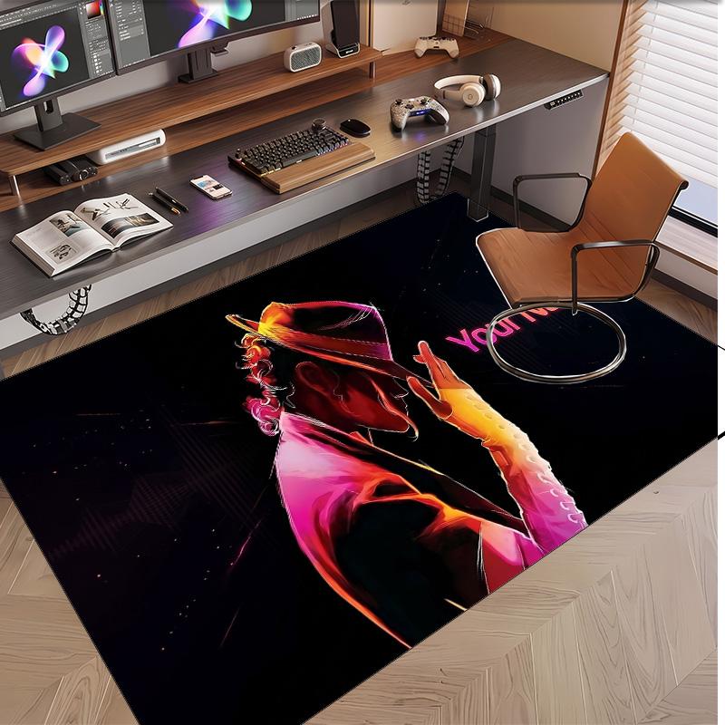Personalized Crystal Velvet Carpet Michael Jackson Pattern Non Slip Floor Rug