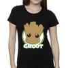 Guardians Of The Galaxy Womens/Ladies Groot Badge Cotton T-Shirt