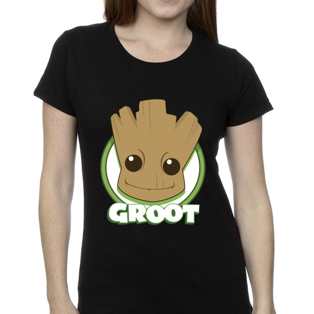 Guardians Of The Galaxy Womens/Ladies Groot Badge Cotton T-Shirt