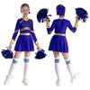 Детский костюм для девочек для выступлений с чирлидингом, платье с длинным рукавом и принтом в виде букв, комплект танцевальной одежды