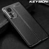KEYSION Shockproof Case for Xiaomi 12S 12S Pro 5G 12 Lite Leather Texture Soft Silicone Phone Cover for Xiaomi Mi 12 12X 12 Pro