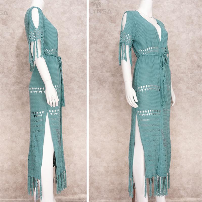 Пляжная вязаная туника для купальника 2022