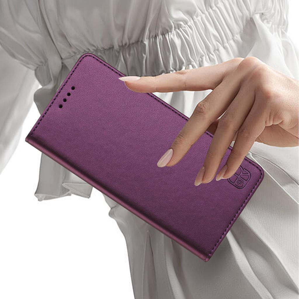 Luxury Leather Case For OPPO A56 A16 A55S A54S K10 A96 A76 A36/Reno 12F Reno12 RFID Blocking Card Slot Magnetic Attraction Stand Shockproof Flip Cover