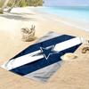 Blue and White Star Striped Design Patterned beach towel quick dry perfect for travel outdoor sports jogging the beach and swimming