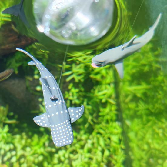 Mini Shark Simulated Floating Whales Aquarium Ornaments Realistic Floating Cartoon Figurines Odorless Fish Tank Decoration Vibrant Colors Miniature