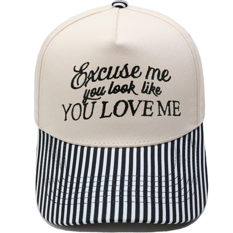 YOU LOVE ME truck driver hat embroidery color matching baseball cap European and American men's and women's casual retro hat