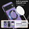 For Google Pixel 10 Pro/Pixel 10 Case with Ring Kickstand Magnetic Case PU Leather Back Cover