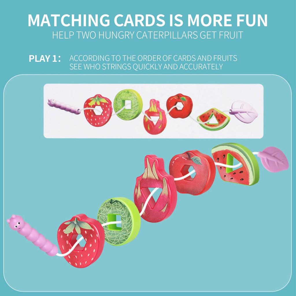 Фруктовые шпажки, Игры с червями-обжорами, Детские развивающие пособия, Настольное взаимодействие, Логические игры для мышления, Игрушки для обучения