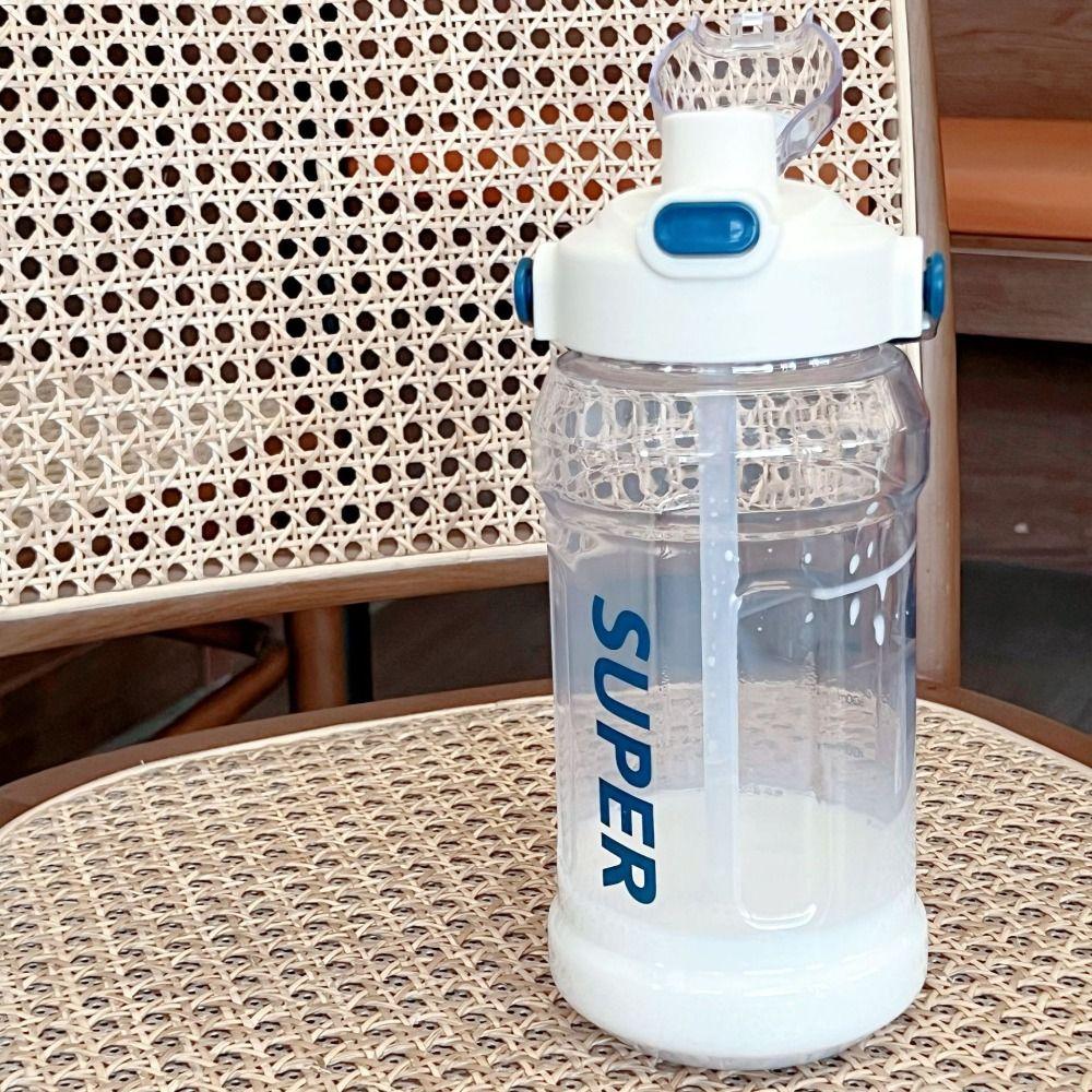 1.3L 1.5L 2L спортивный чайник с соломинкой градуированная фитнес питьевая бутылка для отдыха на открытом воздухе