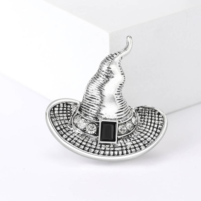 Брошь в виде шляпы ведьмы, старинная золотая брошь, булавка, волшебный подарок на Хэллоуин, ювелирная булавка