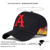 Unisex A Letter Embroidery Side Flame Baseball Caps Adjustable Casual Hats Spring and Autumn Outdoor Sunscreen Hat