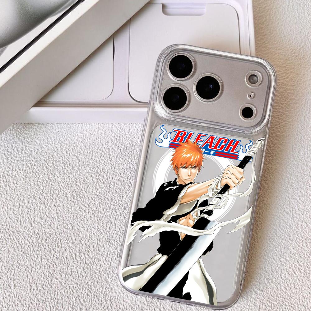 Чехол для телефона Аниме B-Bleachs K-Kurosaki Для iPhone 17 16 15 14 13 12 Pro Max Plus С Магнитным Кристально Чистым Чехлом Беспроводная Зарядка