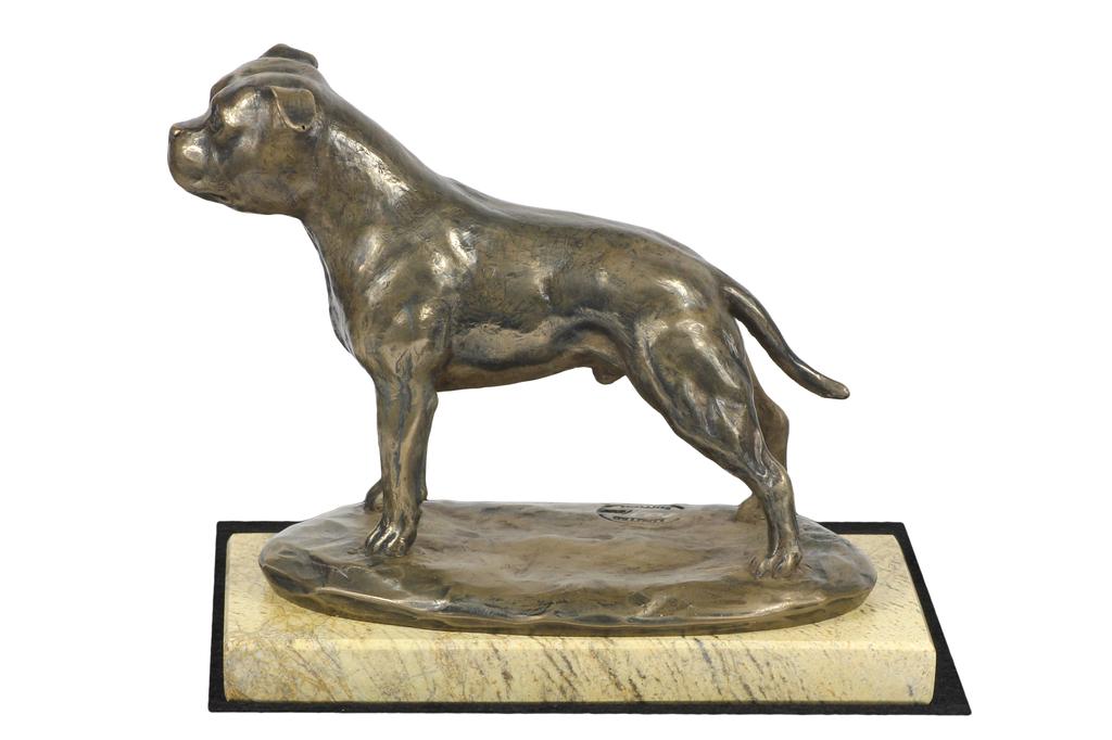 Staffordshire Bull Terrier, Staffy III - dog figurine, dog silhouette figurine, trophy for Art-Dog dog show exhibition