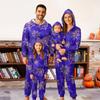 Halloween Printed Family Matching Hooded Long Sleeved Zippered Hooded Jumpsuit Set