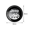 56/60mm 4PCS Car Wheel Hub Caps Emblem Badge Stickers Decoration For Jeep Renegade Wrangler jk Compass Grand Cherokee Gladiator