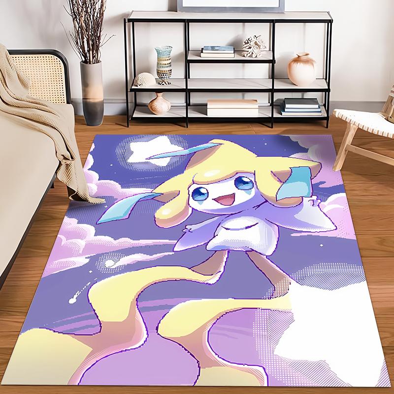 Various Sizes Pokemon Jirachi Cartoon Carpet Home Large Size Decor Rug Bedroom LivingRoom Sofa Balcony Multi Scene Available Mat