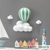 3D Hot Air Balloon Statue Home Wall Decoration White Cloud Resin Sculpture Living Room Bedroom Interior Wall Hanging Decor