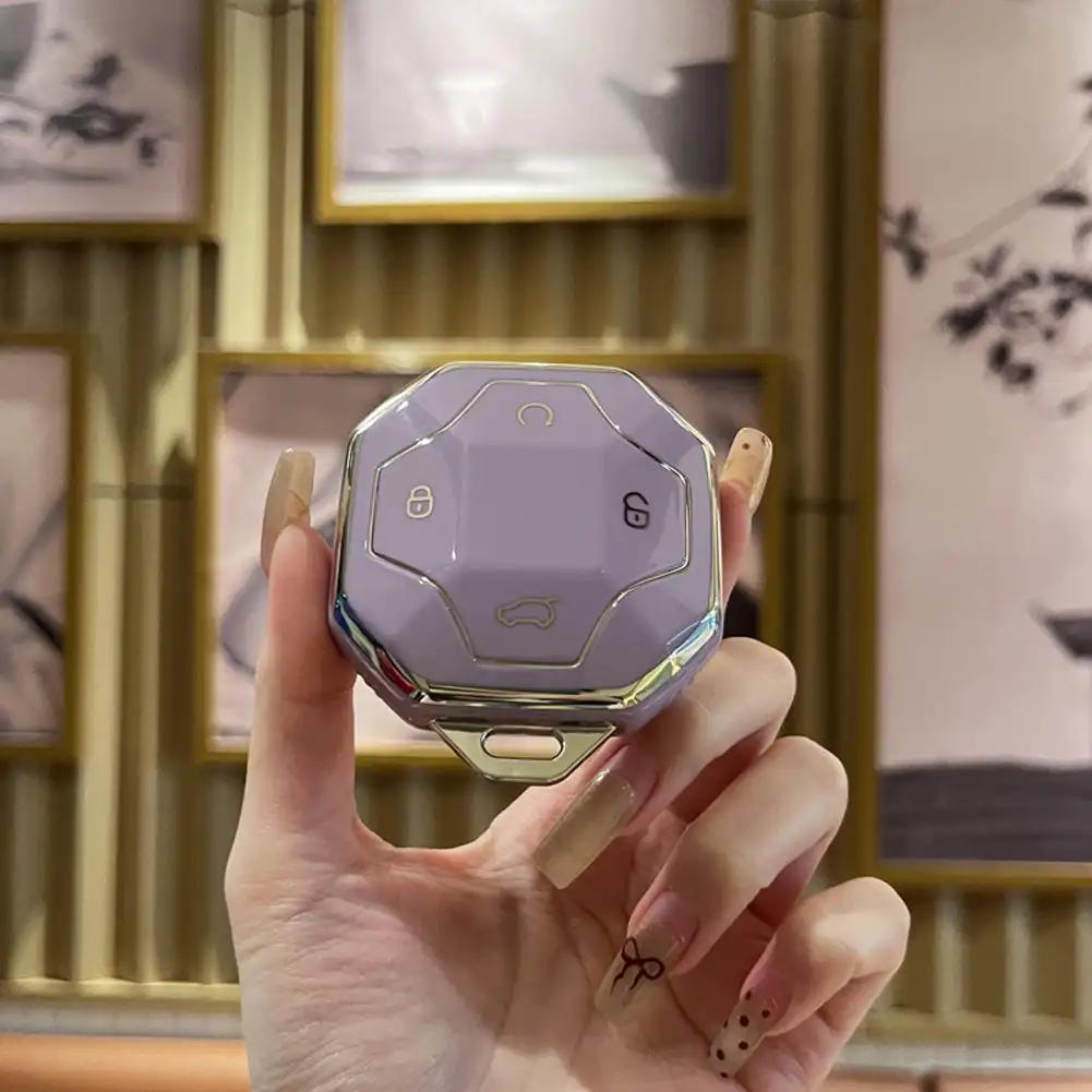 1 шт. чехол для автомобильного ключа мягкий TPU 4 кнопки пульт дистанционного управления защитный чехол прочные аксессуары для Chery Jetour T2 Traveler 2024 2024