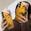 Осенняя тень Цзиньпина Для Samsung Galaxy S26 S20 FE S21 Ultra S23 Plus S24 Ultra S25 S21+ S22Plus S26 24 Золотой стеклянный чехол для телефона