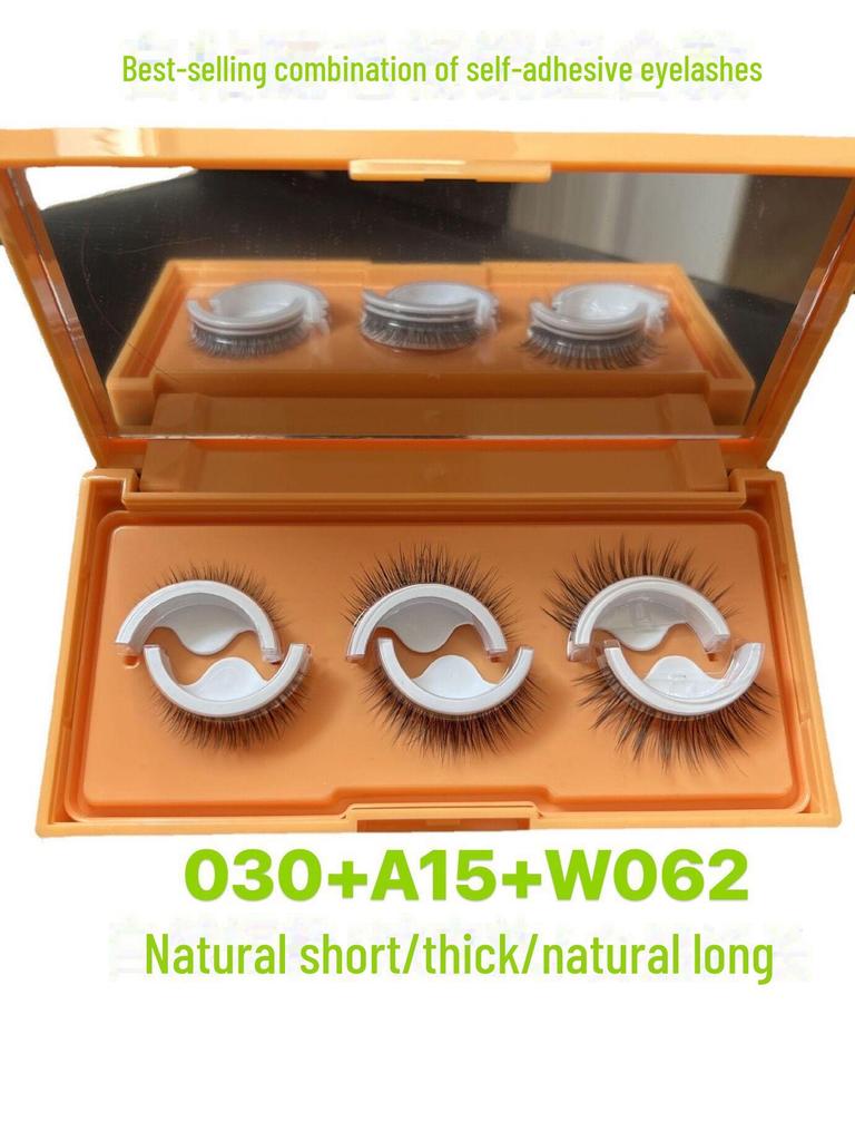 Самоклеящиеся полоски для ресниц Qiao Zitong: Три пары прочных, удобных и долговечных накладных ресниц.