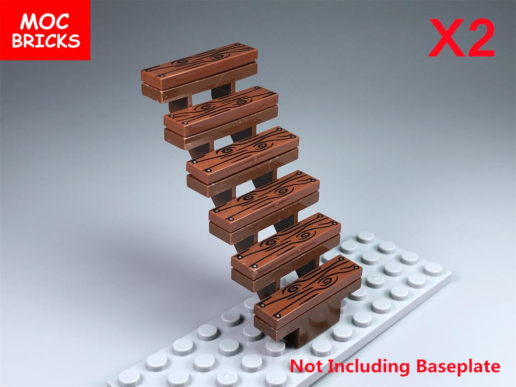 Нетоксичные кубики Moc Лестница 7x4x6 Деревянный домик Строительные блоки 2431 30134 Городская архитектура Собираемые части Детские игрушки
