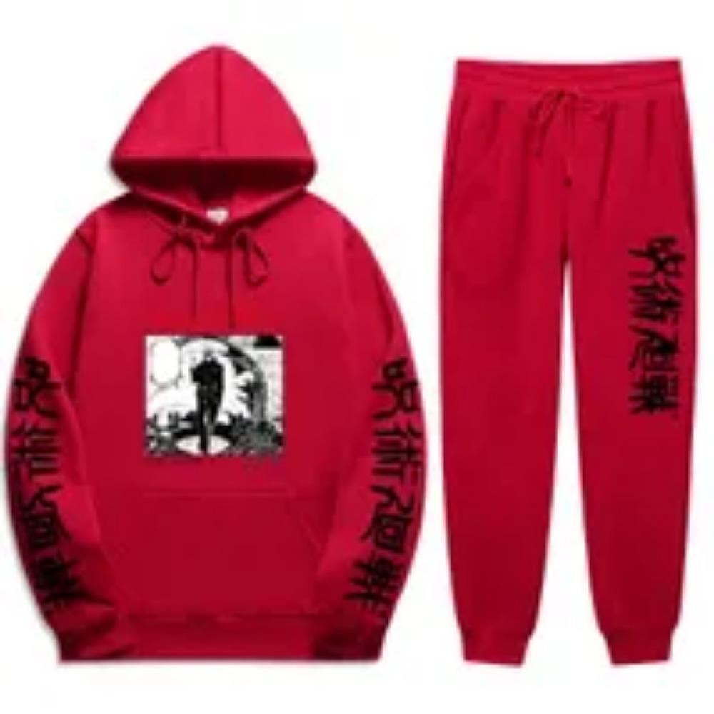 2021 Jujutsu Kaisen Anime Hoodie and Pants Sets Men Women Winter Fashion 2 Piece Set Tracksuit and Sweatpants Jujutsu Kaisen Sui X0909