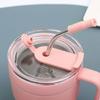 Кофейная кружка 480 мл с ручкой и крышкой-соломкой, портативная бутылка, термокружки