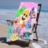 proof beach towel with a Baby Shark pattern - soft,absorbent,quick-drying,machine washable - perfect for swimming,camping,bathing