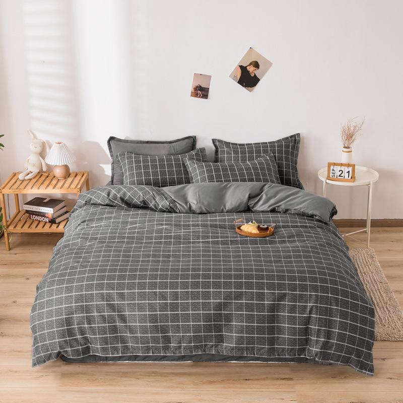 Bedding 3 Piece Aloe Vera Cotton Duvet Cover Sheet 4 Piece Set