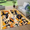 Haikyuu Flannel Pattern Square Carpet,Area Rug,Carpet Rug for Living Room Bedroom Sofa Playroom Decor,Non-slip Floor Mat