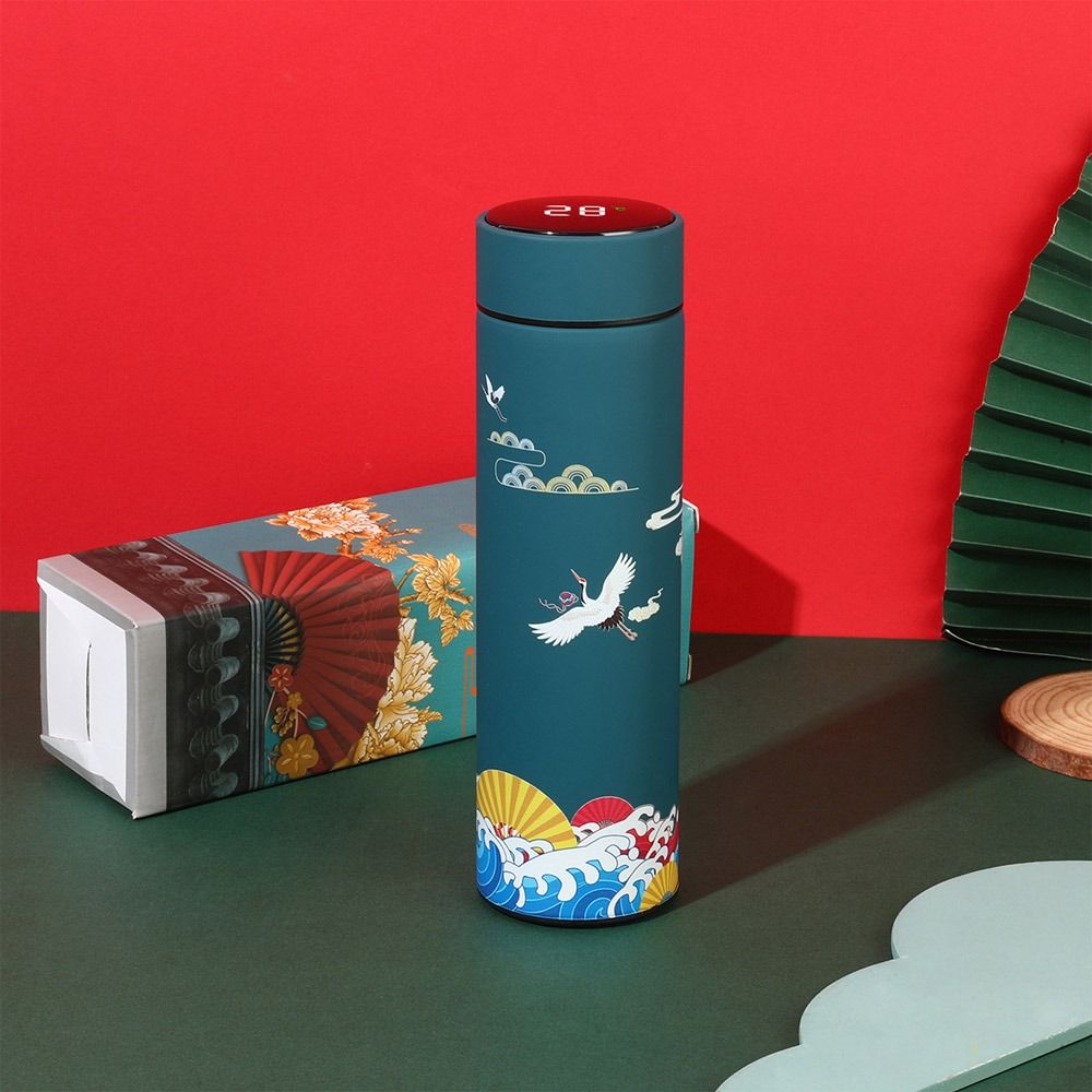 Бутылка для воды Вакуумные термосы Интеллектуальный дисплей температуры Премиальная дорожная кружка Кружка в китайском стиле