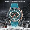 FOXBOX Military Watch Waterproof Luminous Soft Silicone Mens Quartz Wristwatches Fashion Chronograph Calendar Sport Man Watch