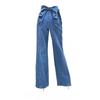 Y2k Bow Pleat Women Flared Jeans Pants Wide Leg Straight High Waist Woman's Denim Trousers Dragging Distressed High Street Pants