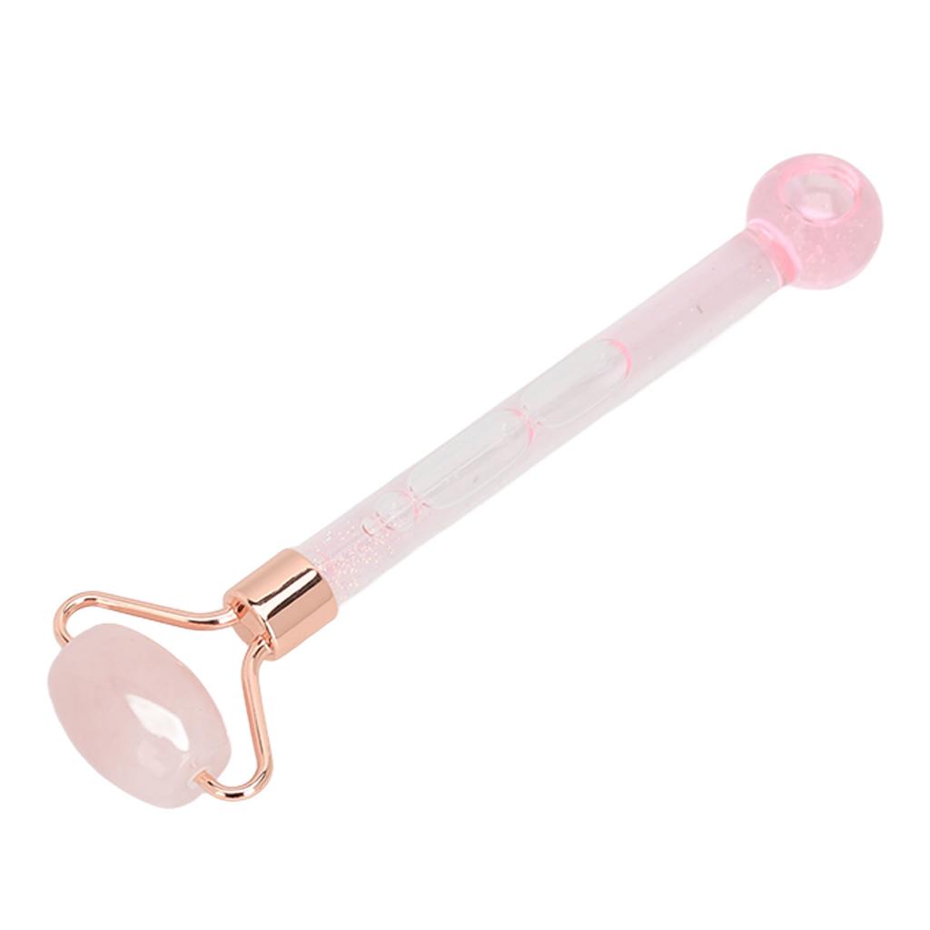 2 in 1 Face Massage Roller Quartz Stone Facial Lifting Skin Care Roller Tool for Home Use