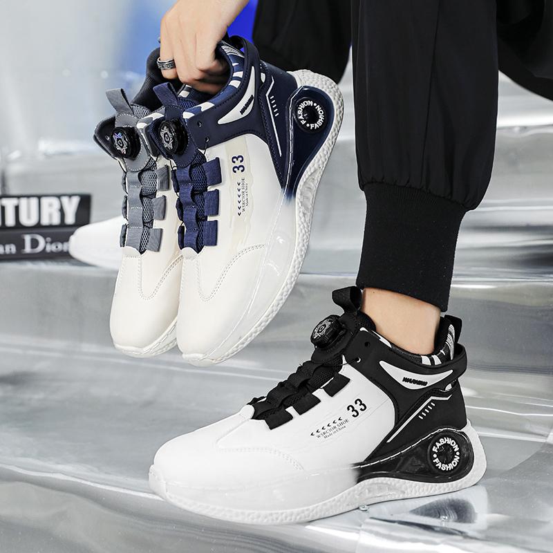 Новые модные мужские дышащие баскетбольные кроссовки на толстой подошве для студентов, удобные повседневные спортивные кроссовки для бега