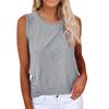 Women's Casual Tank Tops Crewneck Sleeveless Plain Summer Cotton Tee Shirts