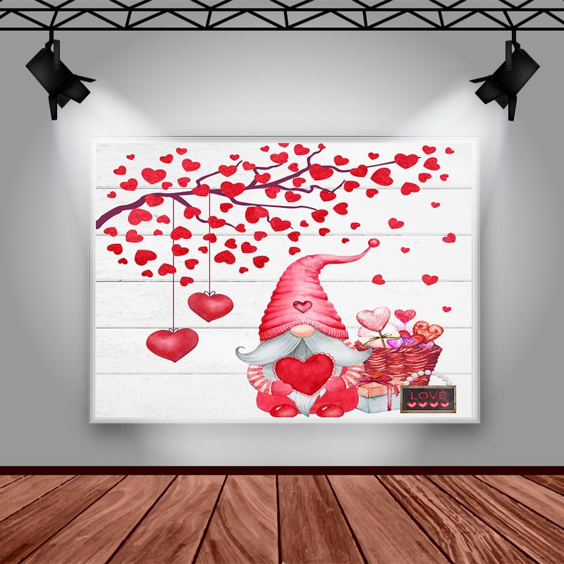 Mocsicka Valentine's Day Photography Background Dwarf Love Gift Decoration Props Confession Wedding Shower Photo Backdrop Banner