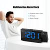 Цифровой проекционный будильник с большим экраном 6,4 дюйма, проектор 3-в-1, вращающийся на 180 градусов