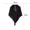 Women Knitting Shawl Solid Color Fringe Design Lightweight Versatile Hollow Shawl Open Knitted Pattern Shawl Wrap
