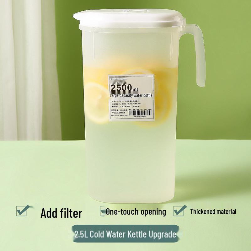 High-Temperature Resistant Cold Water Pitcher - Durable, Drop-Proof, Odor-Free, for Tea, Boiled Water, Juice, Ice, and Refrigerator Use.