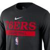 Nike Футболка X NBA Philadelphia 76ers 2022/23 Legend On-Court Practice Performance Vintage Logo Breathable с круглым вырезом и длинным рукавом для мужчин DR6535-010
