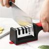 3/4-ступенчатая точилка для ножей, профессиональный кухонный инструмент для заточки ножей, быстрая точилка, лезвия с алмазным покрытием, кухонный инструмент