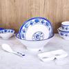 Jiuyue Mei A5 Melamine Blue & White Floral Noodle Bowls (Set of 10)