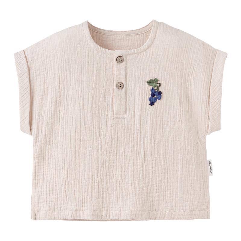 Детская футболка Babylove из чистого хлопка с коротким рукавом и марлевой текстурой