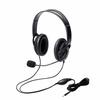 Elecom Headset Microphone 4 Pole Binaural Overhead Durable Cord 40mm Driver 1.8m HS-HP23TBK