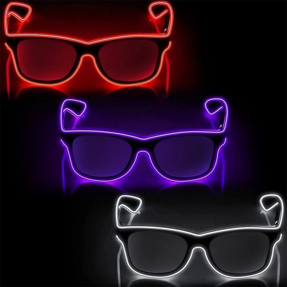 El Wire Party SunGlasses Glow Sunglasses Luminous Glasses Led Glasses Neon Glasses Flashing Glasses