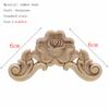 1Pc Unique Natural Floral Wood Carved Wooden Figurines Crafts Corner Appliques Frame Wall Door Furniture Woodcarving Decorative