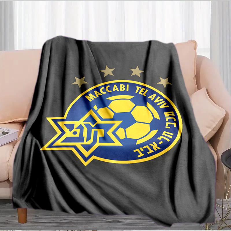 Maccabi Football Club Printed Throws Blanket Soft Flannel Blankets for Couch Bed Gifts for Men Women Picnic blanket Christmas gifts