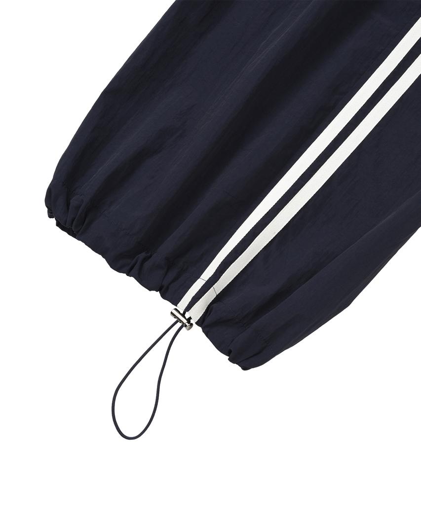 LMR Layered Track Nylon Skirt Pants Navy